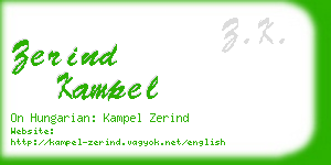zerind kampel business card